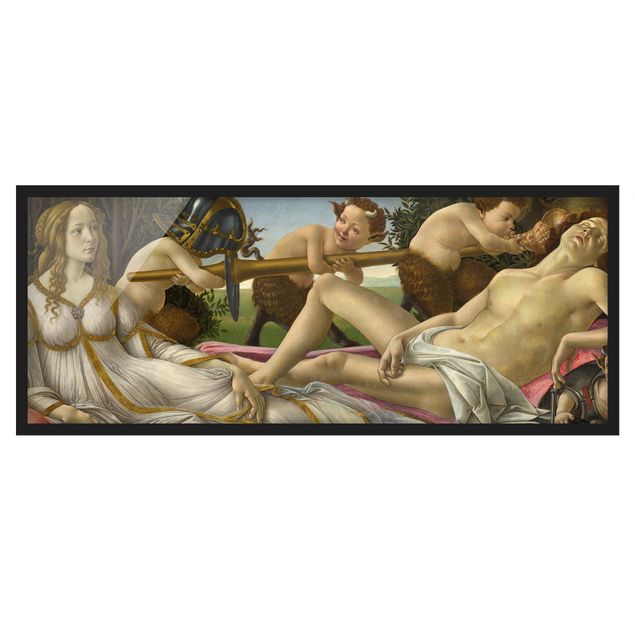 Wandbilder mit Rahmen Sandro Botticelli - Venus und Mars