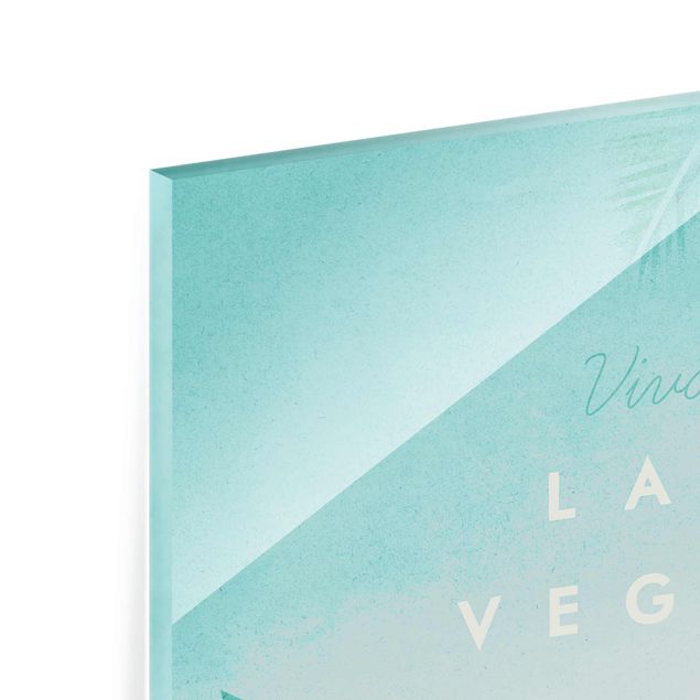 Glasbild - Reiseposter - Viva Las Vegas - Hochformat 4:3