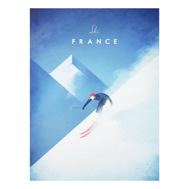 Bilder für die Wand Reiseposter - Ski in Frankreich
