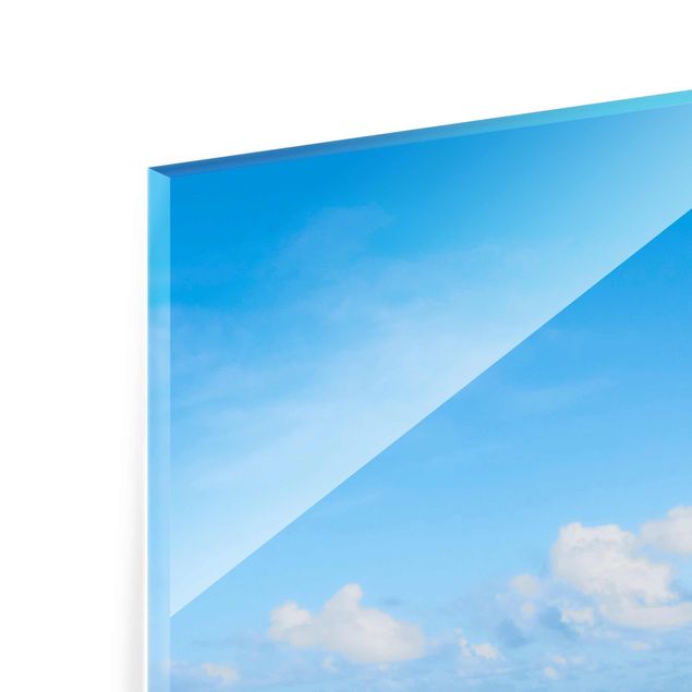 Glasbild - Blaue Welle - Panel
