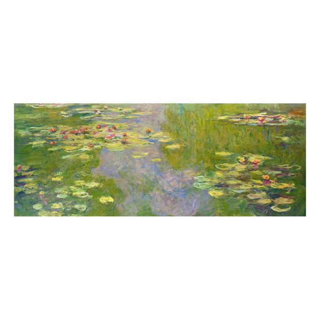 Glasbild Blumen Claude Monet - Grüne Seerosen