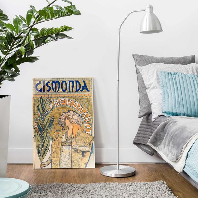 Wandbilder Glas XXL Alfons Mucha - Plakat für Theaterstück Gismonda