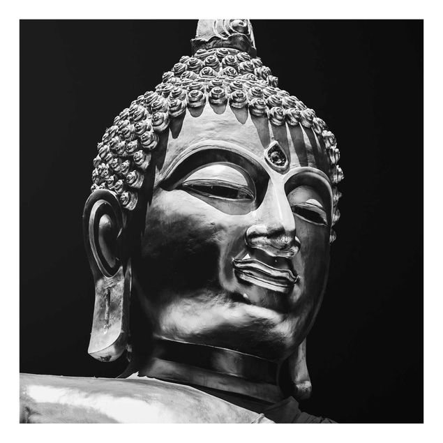 Bilder auf Glas Buddha Statue Gesicht