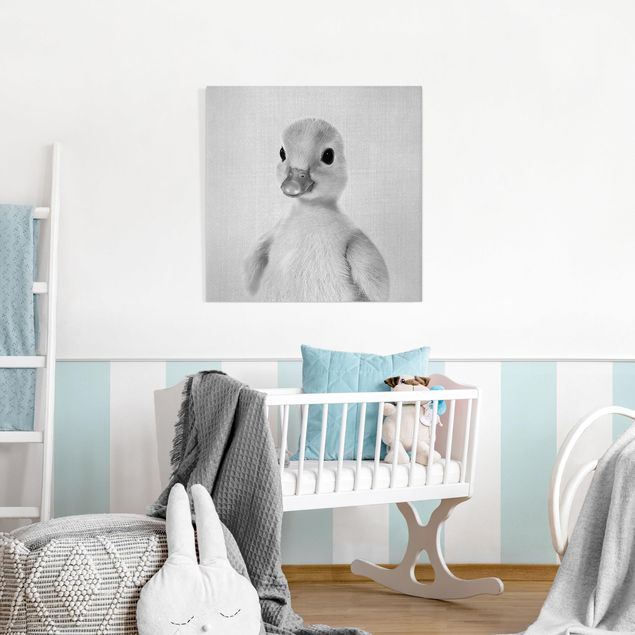 Wandbilder Tiere Baby Ente Emma Schwarz Weiß