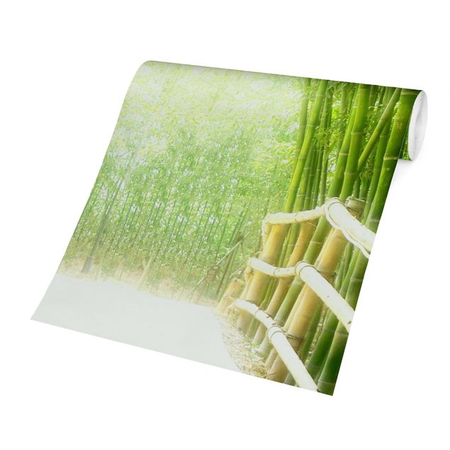 Fototapete grün Bamboo Way