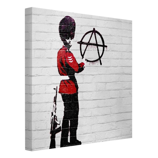 Wandbilder Wohnzimmer modern Anarchist Soldier - Brandalised ft. Graffiti by Banksy