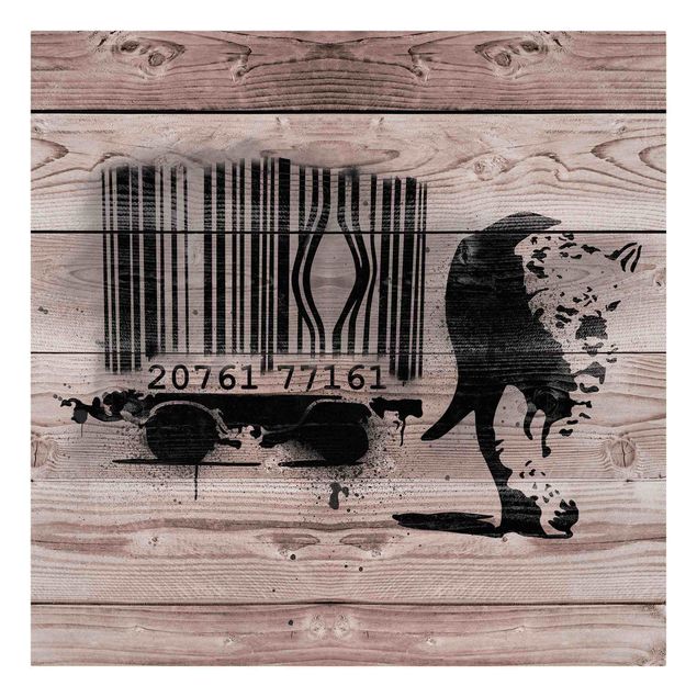 Banksy Art Barcode Leopard - Brandalised ft. Graffiti by Banksy