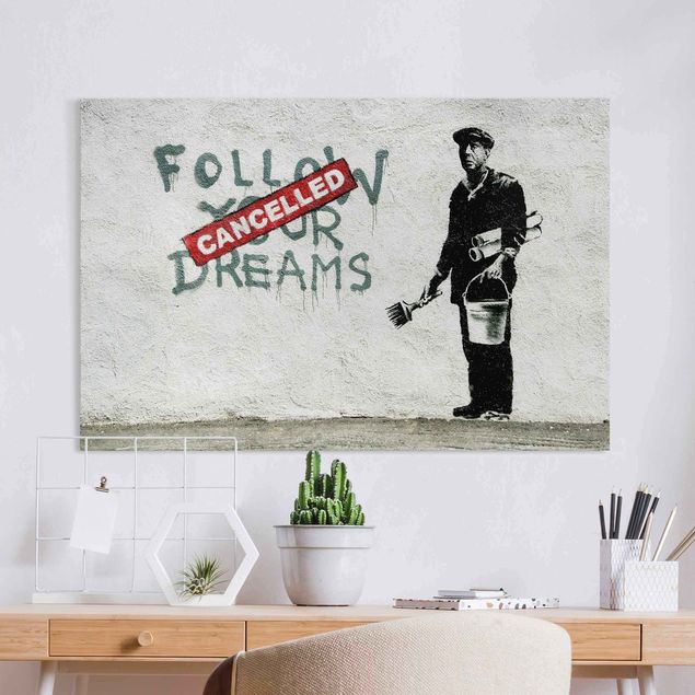 Leinwandbilder XXL Follow Your Dreams - Brandalised ft. Graffiti by Banksy