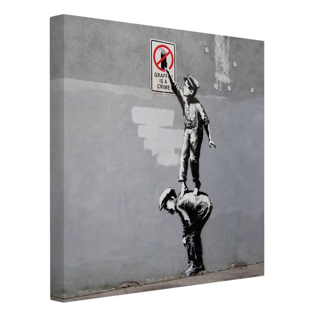 Moderne Leinwandbilder Wohnzimmer Graffiti Is A Crime - Brandalised ft. Graffiti by Banksy