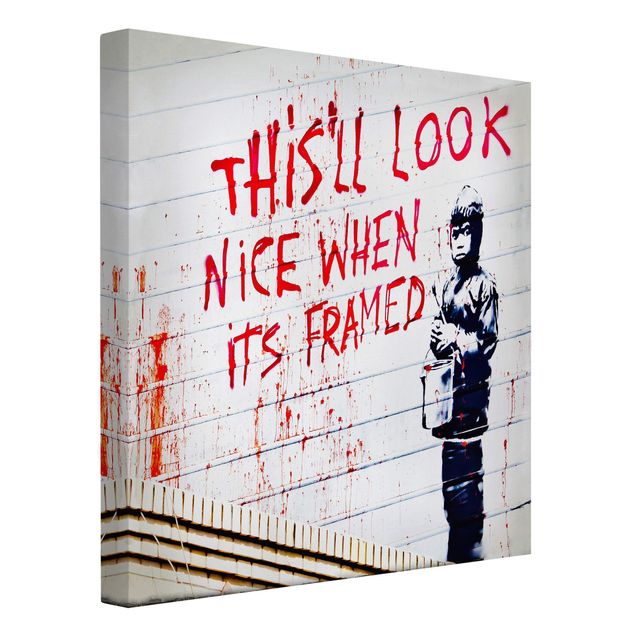 Wandbilder Wohnzimmer modern Nice When Its Framed - Brandalised ft. Graffiti by Banksy