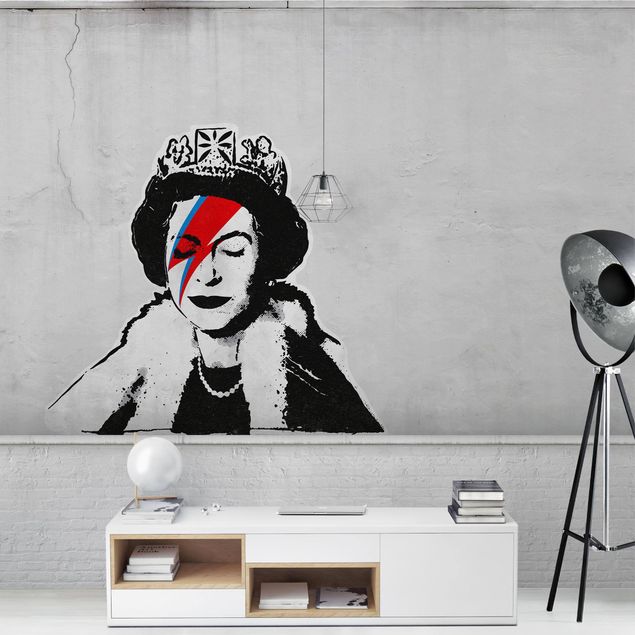 Graffiti Tapete Queen Lizzie Stardust - Brandalised ft. Graffiti by Banksy