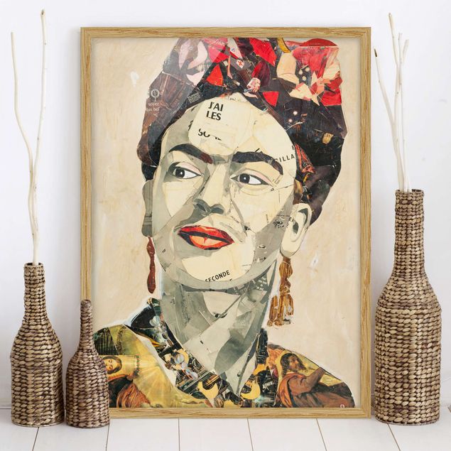 Gerahmte Kunstdrucke Frida Kahlo - Collage No.2