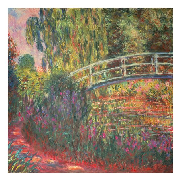 Leinwandbild - Claude Monet - Japanische Brücke im Garten von Giverny - Quadrat 1:1