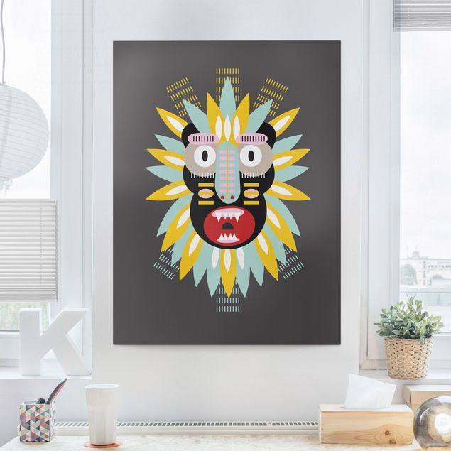 Wandbilder XXL Collage Ethno Maske - King Kong