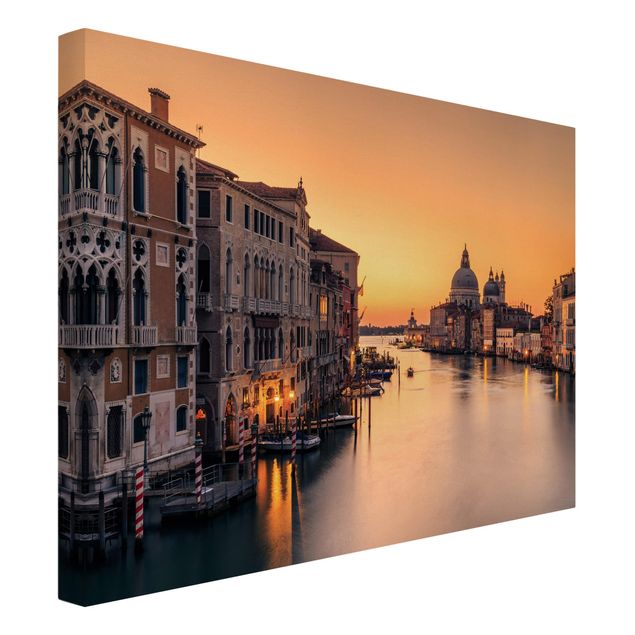 Moderne Leinwandbilder Wohnzimmer Goldenes Venedig