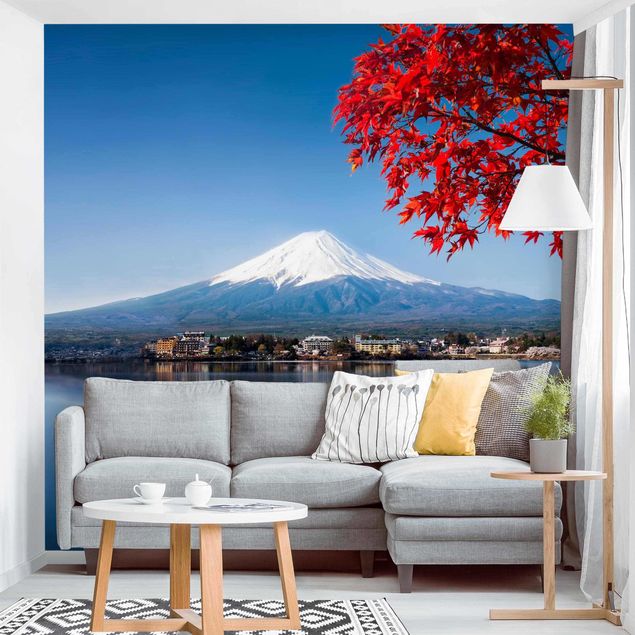 Fototapete Landschaft Berg Fuji im Herbst