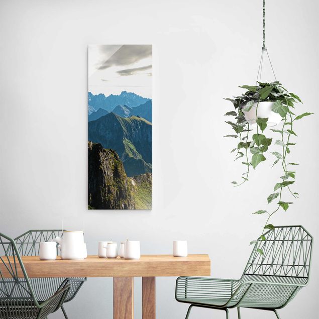 Glasbilder Landschaften Berge auf den Lofoten
