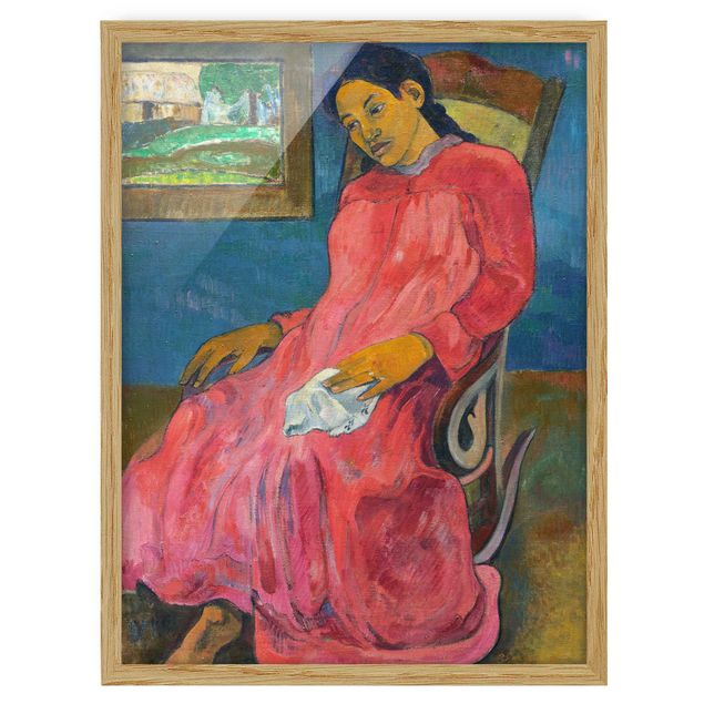 Kunstdruck Bilder mit Rahmen Paul Gauguin - Melancholikerin