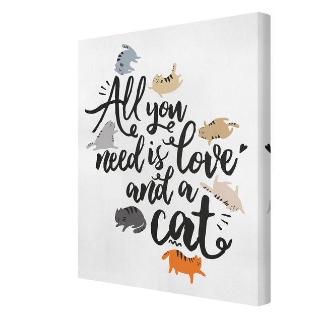 Bilder für die Wand All you need is love and a cat