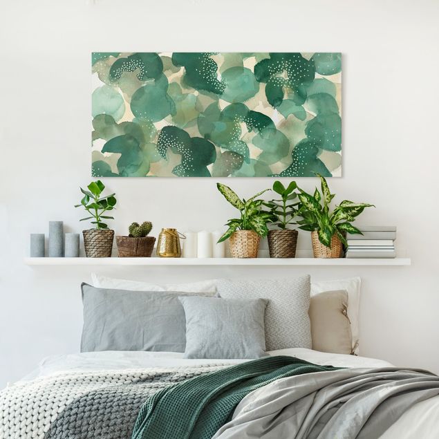 Wandbild Muster Blätterdach