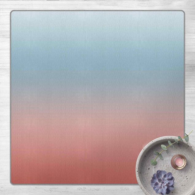 Teppich modern Blau-Rosa Farbverlauf