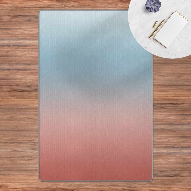 Teppich abstrakt Blau-Rosa Farbverlauf