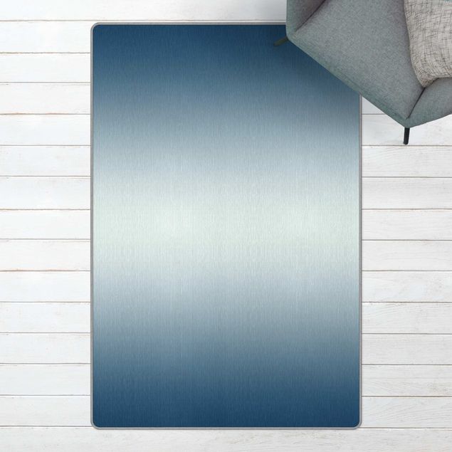 Moderne Teppiche Blauer Horizontaler Farbverlauf