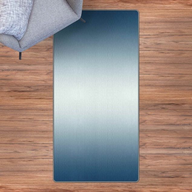 Teppich abstrakt Blauer Horizontaler Farbverlauf