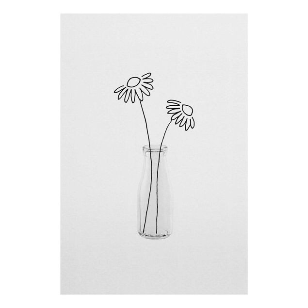 Glasbild - Blumen Stillleben - Hochformat
