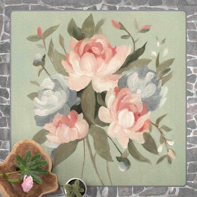 Teppich Blumen Bouquet in Pastell I