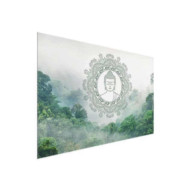Wandbilder Buddha Mandala im Nebel
