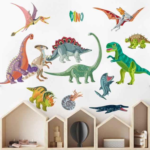 25-teiliges Baby Dinos Wandtattoo Set Kinderzimmer Babyzimmer 3 Größen