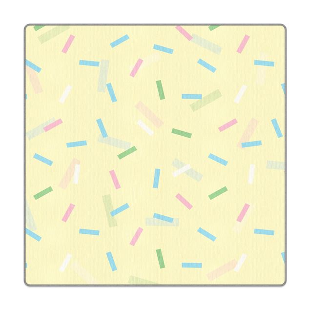 Teppich - Buntes Konfetti aus Pastellstreifen