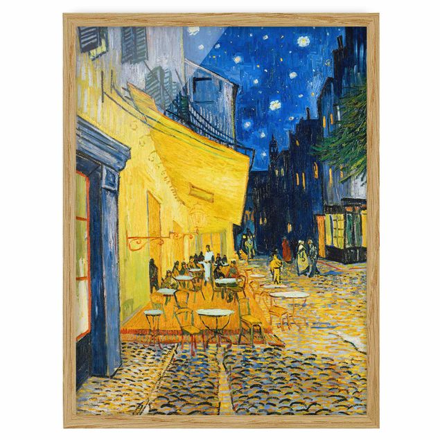 Kunstdruck Bilder mit Rahmen Vincent van Gogh - Café-Terrasse in Arles