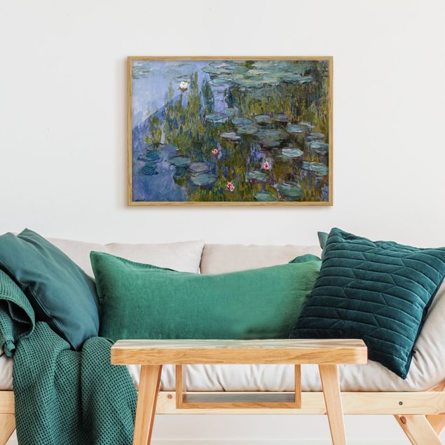Natur Bilder mit Rahmen Claude Monet - Seerosen (Nympheas)