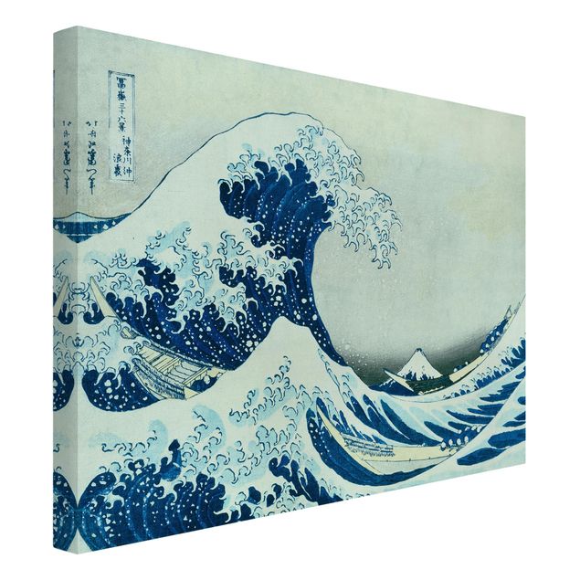 Leinwand Kunstdruck Katsushika Hokusai - Die grosse Welle von Kanagawa