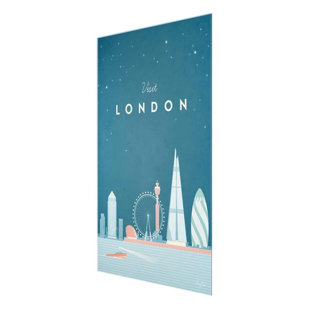 Glasbilder Reiseposter - London