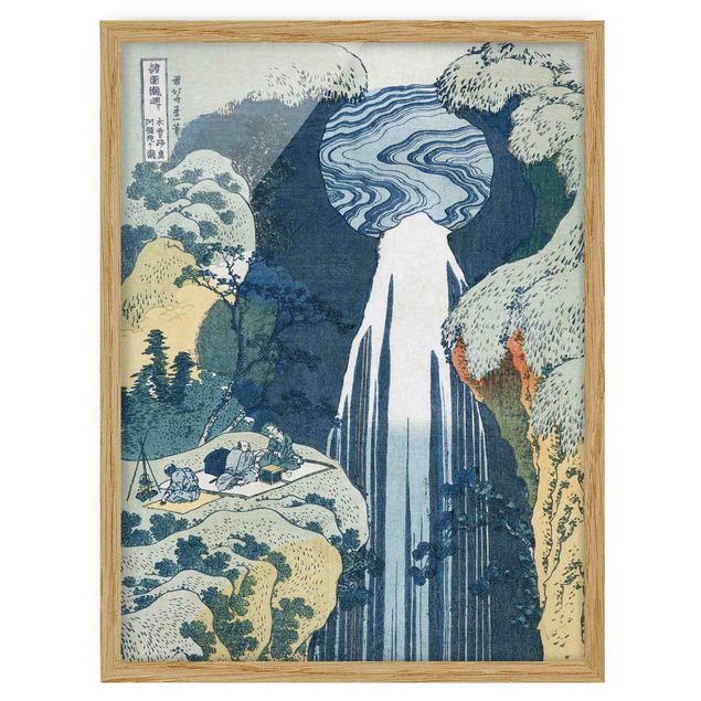 Schöne Wandbilder Katsushika Hokusai - Der Wasserfall von Amida
