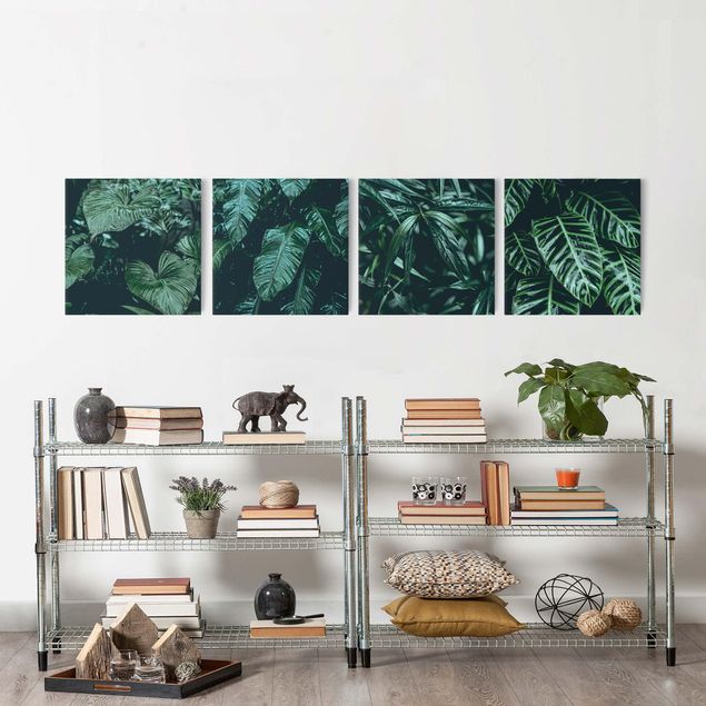 Moderne Leinwandbilder Wohnzimmer Tropische Pflanzen
