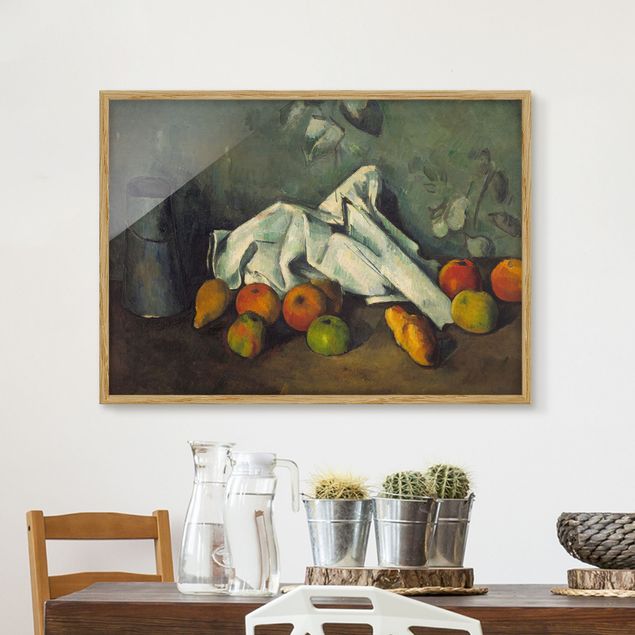 Kunstdrucke Impressionismus Paul Cézanne - Milchkanne und Äpfel