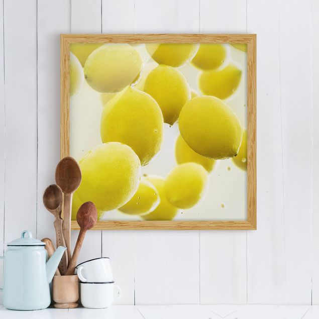 Gerahmte Bilder Zitronen im Wasser