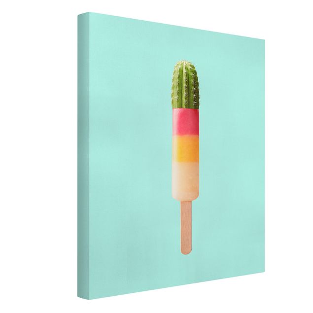 Leinwandbilder Eis mit Kaktus