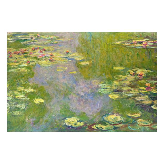 Glasbilder Blumen Claude Monet - Grüne Seerosen
