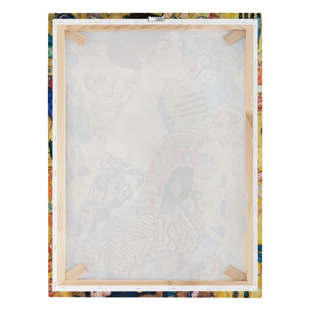 Bilder auf Leinwand Gustav Klimt - Dame mit Fächer