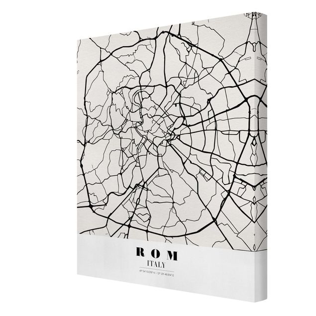 Schöne Wandbilder Stadtplan Rom - Klassik
