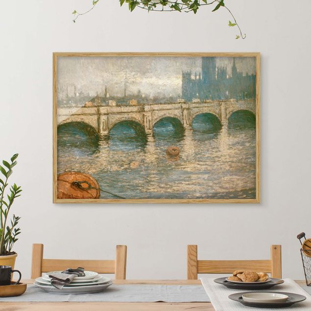 Kunstdrucke mit Rahmen Claude Monet - Themsebrücke