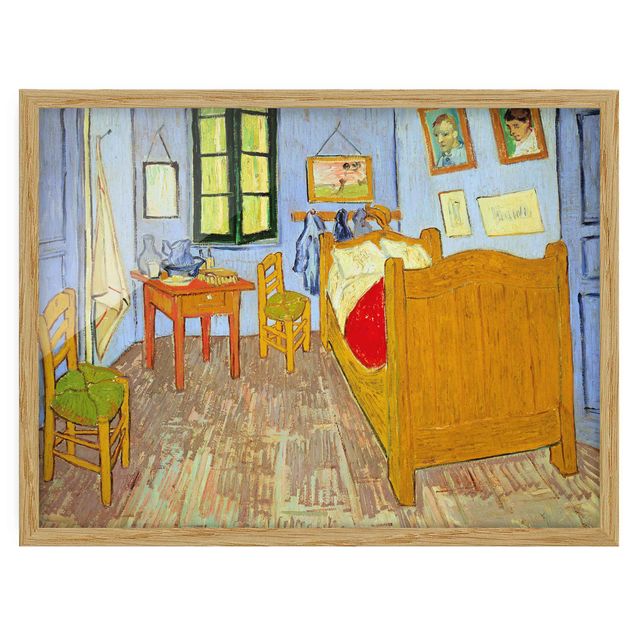 Kunstdrucke mit Rahmen Vincent van Gogh - Schlafzimmer in Arles