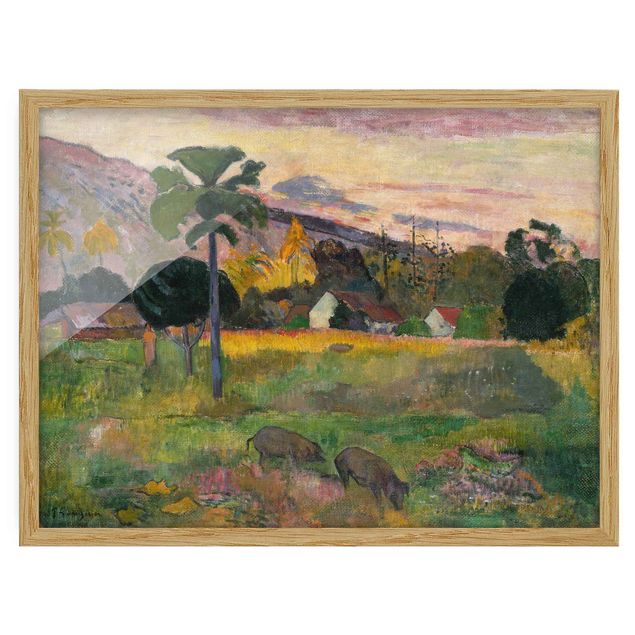 Landschaftsbilder mit Rahmen Paul Gauguin - Komm her