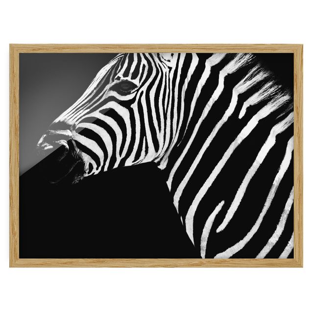 Gerahmte Bilder abstrakt Zebra Safari Art