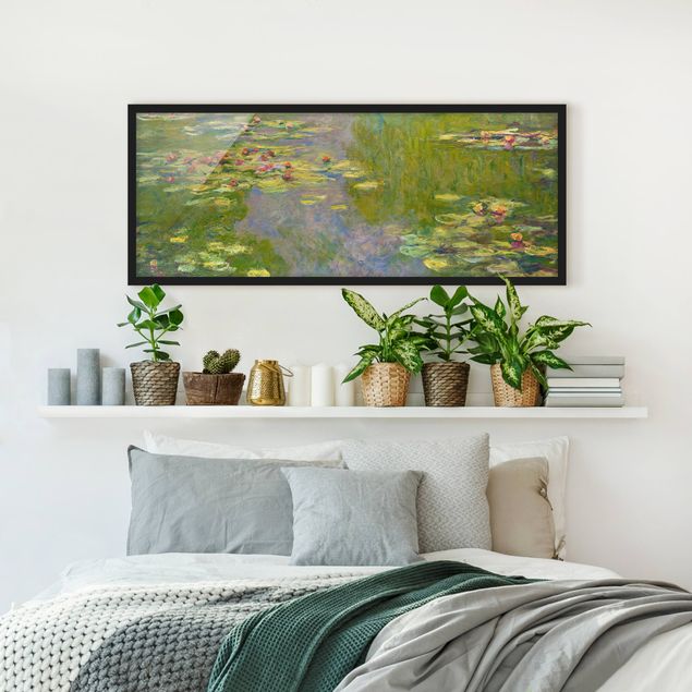 Gerahmte Bilder Blumen Claude Monet - Grüne Seerosen